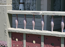 Original millwork lower railing
