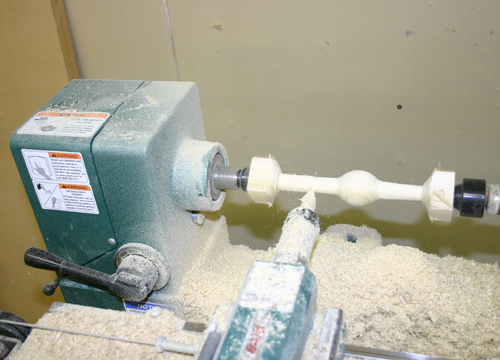 Replicating lathe cutting spindle