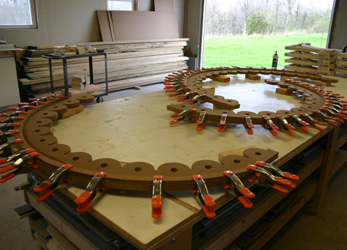 Glue up and clamping of parts